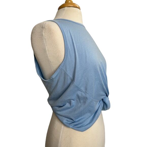 Yogalicious Sleeveless Front Knot Tank Top Blue Size M - Picture 3 of 6